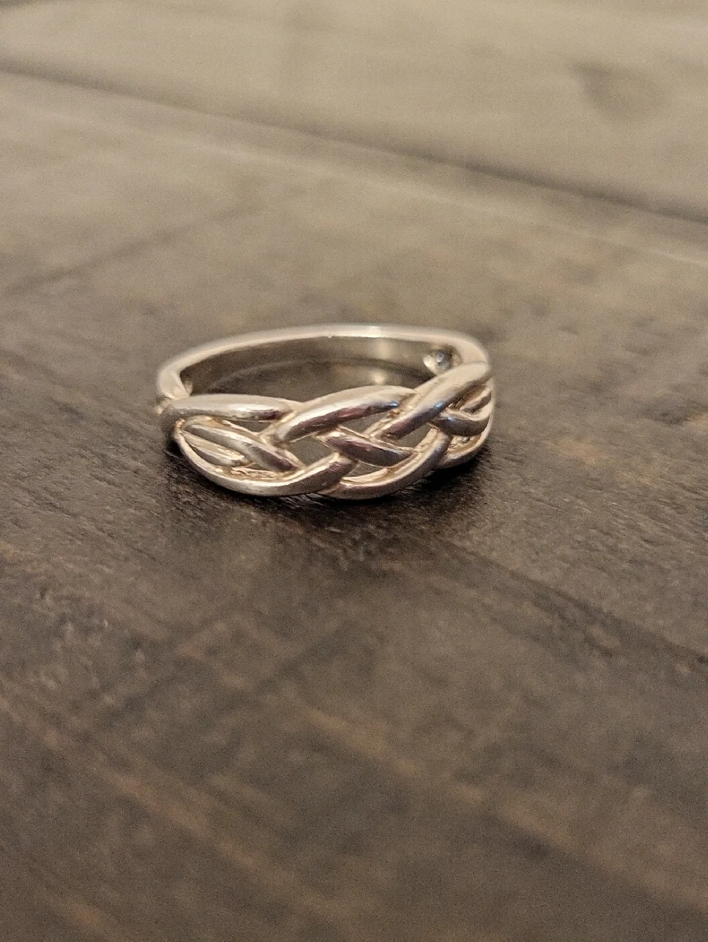 925 Silver Celtic Knot/Weave Ring